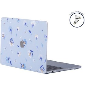 Resim Apple Uyumlu MacBook Pro 13inç Kılıf M1-m2, Flower04 Type-c'li Model A2338 A2289 A2251 A1706-08 A1989 A2159 İle Açık Mavi 