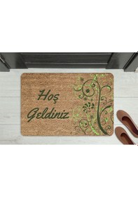 Resim Home Hoşgeldiniz Dekoratif Çok Amaçlı Iç Ve Dış Kapı Paspası Bordo 