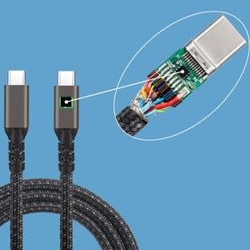 Resim Qgeem 2.jenerasyon Type-C To Type-C Usb3.2 Pd Data Kablosu 100W 20GBPS 4K@60Hz 2 Metre 