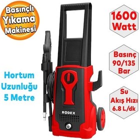 Resim Rodex RDX7111 Portatif Basıçlı Yıkama 1800W 100/150 Bar 