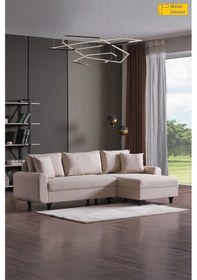 Resim Kagu Corner Flavia Köşe Takımı Krem 