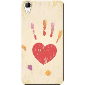 Resim Ceppare Htc Desire 728 Kılıf Desen Baskılı Silikon Kapak Kalp Izi STK:545 