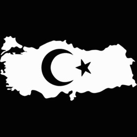 Resim Genel Markalar Türkiye Haritası Sticker (Oto-Motor-Laptop-Duvar-Dekor) 30 x 15 cm 