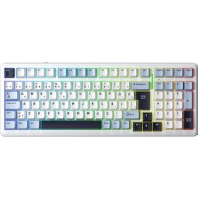 Resim Aula F99 Mekanik Rgb Graywood V4 Switch 3 Modlu Kablosuz Makrolu Hot Swap Türkçe Q Klavye Lacivert 
