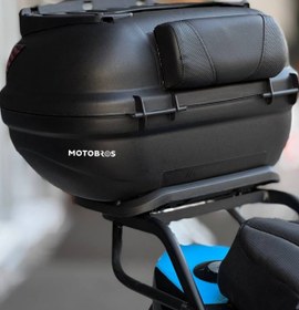 Resim Motobros Motosiklet Çanta Sırt Dayama Yastığı Siyah Deri Arka Çanta Yastığı (UNİVERSAL) Ultra Konfor 