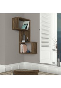 Resim Dekorister Folk Duvar Rafı Ceviz 