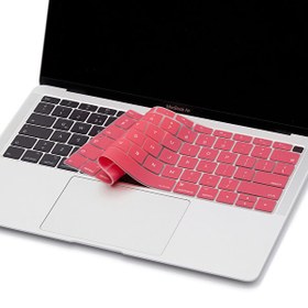 Resim Pembe Laptop Macbook Air Klavye Koruyucu Us(abd) İngilizce Harf Baskılı A1932 Ile Uyumlu 