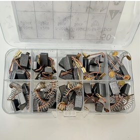 Resim 50 adet Metal Karbon Fırçaları, 10 Çeşit - Bakır Sarılı, Kaymaz Oluklar, Aşınmaya Dayanıklı - Elektrikli Alet Tamir ve Bakımı için İdeal, Alet Bakım Malzemeleri|Dayanıklı Fırçalar|Metalik Fırçalar 