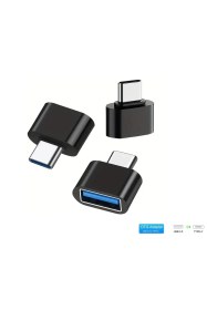 Resim Yeni 2026 Usb Dişi To Type-c Erkek Dönüştürücü Otg Çevirici Dönüştürücü Adaptör Siyah 