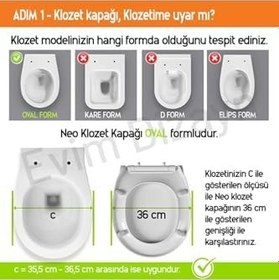 Resim Amortisörlü Yavaş Kapanan Klozet Kapağı 