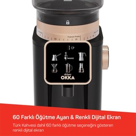 Resim Arzum OK0044 Master Grind Ev Tipi Barista Kahve Öğütücü Değirmen, Siyah-Bakır 
