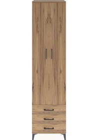 Resim Hyperion Dolap 5 Raflı 3 Çekmeceli 2 Kapaklı 60x44x243 Çam-çam Atlas Çam 