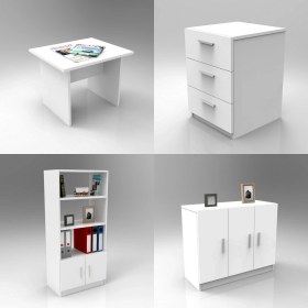 Resim Yurudesign Vario ABCDEFG2 Ofis Masa Makam Takımı 3 Renk 