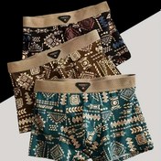 Resim 2 adet Erkek Vintage Tribal Baskılı Boxer Şort - Nefes Alabilen, Esnek, Harfli Bel Bandı ile Rahat Uygunluk, Rahat ve Günlük İç Çamaşırı, Boxer Şortları, Rahat İç Çamaşırı, Amerikan Retro Tasarımı, Yüksek Esneklikli Kumaş 