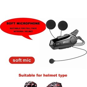 Resim 1/2 Adet Bluetooth Motosiklet Kask İnterkom Kulaklık 1000 M 2 Rider 1pc Soft Helmet 