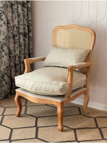 Resim Munawood Oslo Hazeranlı Ahşap Berjer 