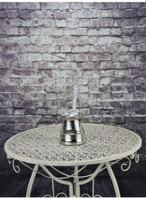 Resim Geniş Taban Nikelli Kalın Bakır Sütlük Cezve 