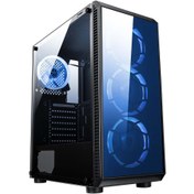 Resim TURBOX Omyvera 192-6 4X Blue Fan Usb 2.0 250W 300W Matx Gaming Bilgisayar Kasası 