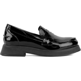 Resim Ayakkabı Fuarı Elit RCHR33114 Kadın Deri Casual Ayakkabı Siyah 