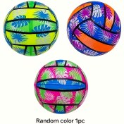 Resim 1 adet Hawaii Tarzı Şişme Plaj Voleybolu - Dayanıklı PVC, Suda Yüzer, Yaz Havuzu ve Plaj Eğlencesi için Mükemmel, Şişirme/Deflasyon Kolay, Mavi, Yeşil, Pembe, Turuncu Renklerde Canlı Tropikal Yaprak Deseni, Plaj Voleybol Seti, Havuz Kenarı Eğlencesi, Eğlenceli Tasarım, Kolay Deflasyon Malzemesi 