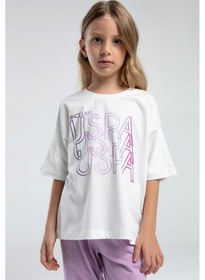 Resim U.s. Polo Assn Kız Çocuk Krem Pijama Takımı Us2063-c-v1 KREM 