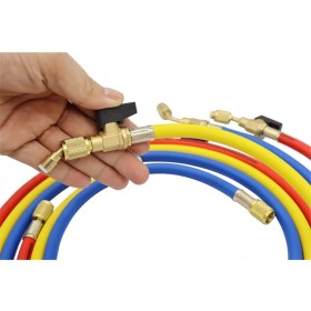 Resim Galaxxy Küresel Vanalı 1,6 M Soğutucu A/c Şarj Hortumları Hvac 1/4 Inç Sae R134A R12 Soğutucu Ekleme ve Klima Için Uygundur (Yurt Dışından) 