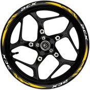 Resim Ogec Worx Pcx Beyaz yazılı turuncu reflektif pençe şeritli 