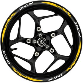 Resim Ogec Worx Pcx Beyaz yazılı turuncu reflektif pençe şeritli 