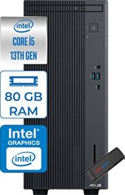 Resim Asus Expertcenter P500MV Core I5-13420H 80 GB RAM 1 TB SSD W11Home Minitower WA5136216512B0DH28 - Zetta USB Bellek 