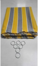 Resim Denge Perde (4145) Demir Halkalı Balkon Perdesi 1.sınıf Gabardin Kumaş Sarı Gri SARI GRİ 250 x 220 