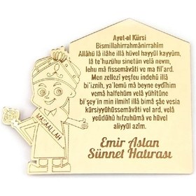 Resim 10 Adet Hediyelik Aynalı Pleksi Mıknatıslı Dolap Süsü Sünnet Hediyesi Altın 