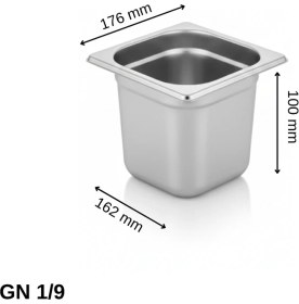 Resim Üret Çelik ÜRET Standart Gastronom Küvet GN 1/6 100 mm 1,6 lt 