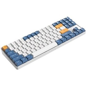 Resim AIGO A87 Starry Blue Yellow Switch Mekanik Kablosuz Gaming Klavye (İngilizce) 