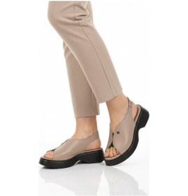 Resim Pierre Cardin Vizon Kadın Günlük Topuklu Sandalet Pc-7390 Z Vizon 