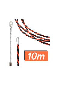 Resim Samdoo Kırmızı-siyah Plastik Çelik Kablo İçme Aleti, 10 Metre, 6.5mm Çap, 450kg Dayanım, 360 Derece Dönebilen Fiber Kablolar İçin Tractor 