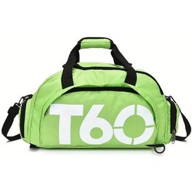 Resim Xuweiwei Light Green Dayanıklı Nylon Spor Seyahat Sırt Çantası Ayakkabı Bölmeli Açık Yeşil 