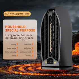 Resim 1 adet PTC Seramik Hava Isıtıcısı, 1200W Taşınabilir Elektrik Isıtıcısı, Büyük Odalar İçin, 2 Sıcaklık Ayarı, Üç Hızlı Zamanlayıcı, Hızlı Isıtma, 90° Titreşim, Termostat Kontrolü, Aşırı Isıtma ve Dikme Koruması ile Plastik Ağ Güvenliği, İç Mekan Isıtma, Ev Isıtma, Alan Tasarrufu Isıtıcısı, Modern Isıtıcı, Dayanıklı Yapı, Güvenilir Performans, Titreşimli Isıtıcı, Çoklu Hız Isıtıcısı, Ev Isıtma, Ofis Kullanımı, PTC Isıtıcı, Araba Isıtıcı, Uzaktan Kumandalı Elektrik Isıtıcısı, Taşınabilir Isıtma 