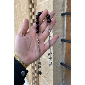 Resim Doğan Silver Hediye Sürmeli Toz Kehribar Zaza Tesbih DGN1183 