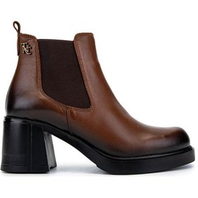 Resim Tamer Tanca Kadın Hakiki Deri Taba Deri Casual Bot 322 2452402 Bn Bot Sk24-25 Taba Dr Taba Deri 
