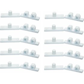 Resim MidasTech 10 Adet Plastik Beyaz Sineklik Çıtçıtı - Dayanıklı ve Pratik Sineklik Sabitleme Aparatı Mi 