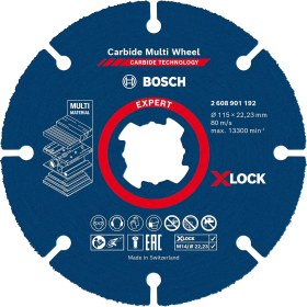 Resim 1x Expert Carbide Multi Wheel X-Lock Kesici Diskler (Sert Ahşap, Çivili Ahşap, Plastik, Alçıpan Panel, Ø 115 Mm, Aksesuar Küçük Avuç Taşlama Makinesi) 