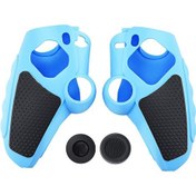Resim Playstation 5 / Ps5 Silikon Kılıf Kaymaz Koruma + Joystick Kapakları - Mavi 