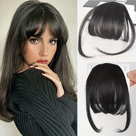Resim Kadınlar için Doğal Görünümlü Düz Saç Perçemi - Yüksek Sıcaklık Lifli, Cosplay ve Partiler için İdeal, Cosplay Aksesuarı|Clipon Perçem|Gerçekçi Saç Çizgisi, Peruk Aksesuarları 