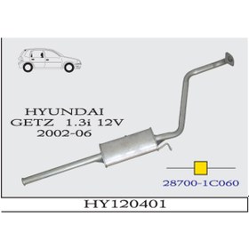 Resim HYUNDAI GETZ 1.3 2004> Orta Egzoz Susturucu 