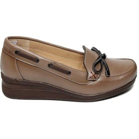 Resim Bestello Fiyonklu Poli Taban Comfort 018-c150 Kadın Ayakkabı VIZON 