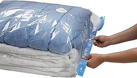 Resim (3 ADET) BÜYÜK BOY (80 cm x 100 cm) VAKUMLU POŞET - VAKUMLU HURÇ - VAKUMLU TORBA 