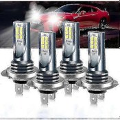 Resim 4x H7 6000k Beyaz 60000lm Süper Parlak Led Far Ampulü Kiti Uzun Far 