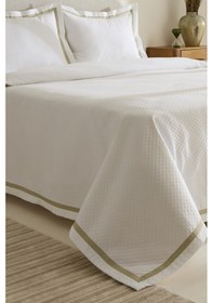 Resim Karaca Home Doris %100 Pamuk Çift Kişilik Yatak Örtüsü Takımı Adaçayı Adaçayı 