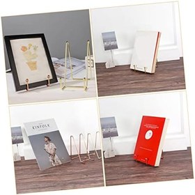 Resim jojofuny 3 Adet Paslanmaz Çelik Kitap Tutucu Telefon Standları Ofis Ev Tutucu Tablet Tutucu Fotoğraf Standları Okuma Standları 