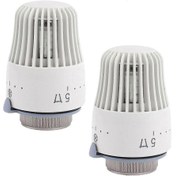 Resim 2 Adet Radyatör Termostat Vana Başlığı Sadece M30 X 1.5 Radyatör Sıcaklık Kontrol Düğmesi Yedek Beyaz Huiliang 